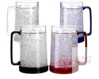 Easiccozi Double Wall Gel Freezer Mug Set, 15.2oz, 4 Colors, BPA-Free Plastic, 4-Pack