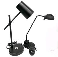 2 Desk Lamps With Adjustable Necks, Up to 22" Tall, Working, Bulbs Incl
