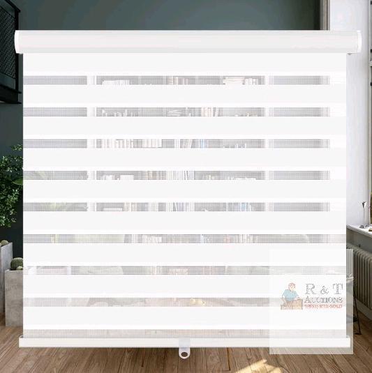 new LUCKUP Cordless Zebra Roller Shade, White, 72" Height, Light Filtering, Model X004BFAB91