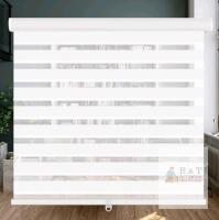 new LUCKUP Cordless Zebra Roller Shade, White, 72" Height, Light Filtering, Model X004BFAB91