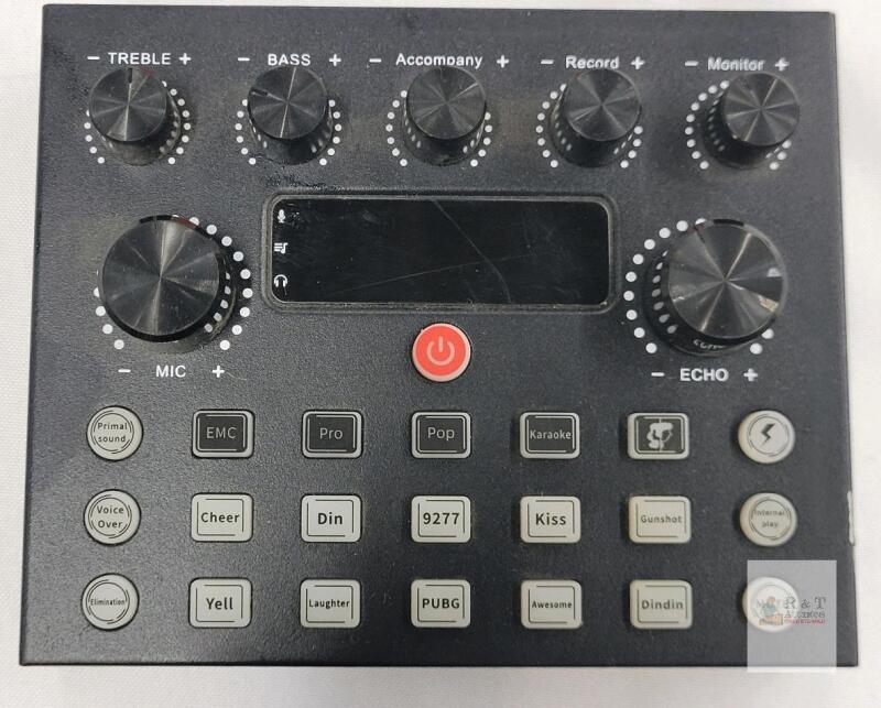 Audio Interface Mixer with USB-C, Multiple Inputs/Outputs, Built-in Effects, and Control Knobs