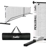 NEW Fostoy Portable Pickleball Net System, 22 ft Length, 36 in Height, 18-Ply PE Net, Metal Frame