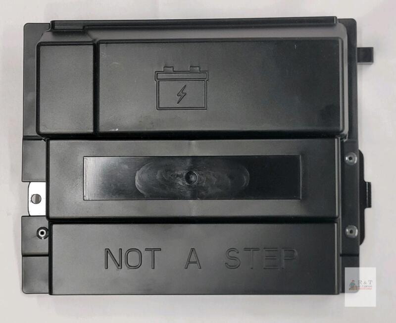 Black Plastic Automotive Battery Box for Group 24 Batteries with 'NOT A STEP' Lid