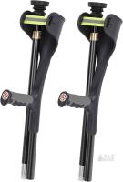 Adjustable Folding Forearm Crutches, 36.6&ndash;45.3 in, Aluminum, Ergonomic Grip, Reflective Bands