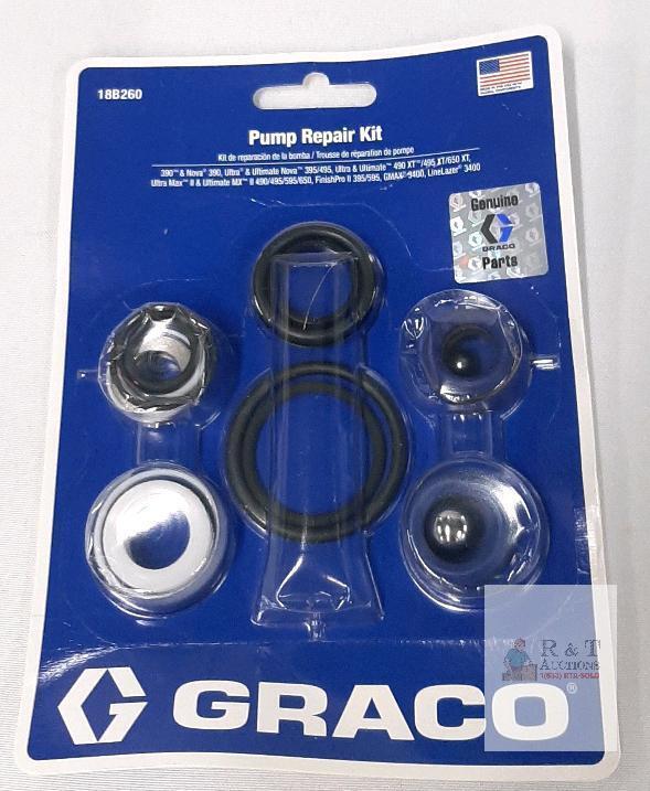 Graco 18B260 Pump Repair Kit for 390, Ultra 395/495/595, Ultra Max II 490/495/595