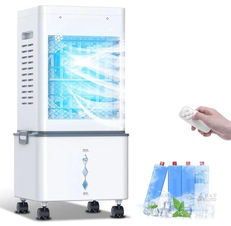 Portable Evaporative Air Cooler KYS-30-105Y, 3 Speeds, Remote, 45W, 4 Ice Packs, 120V/240V