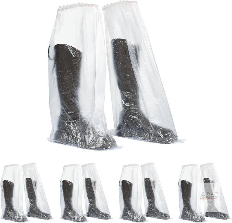 New PATIKIL Shoe Covers, 10 Pack (5 Pairs) Disposable Non Slip Boot and Shoe Covers Waterproof Overshoes Cover for Indoor Outdoor, White