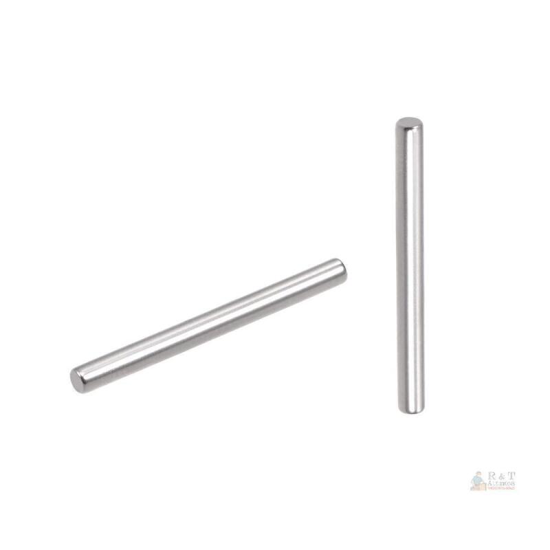 100 Pieces 2mm x 22mm Steel Dowel Pins Silver Tone, Model s22101100ux1537, Boxed,