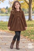 Mud Kingdom Toddler Girl Winter Fleece Coat, Size 130, Brown with Pink Lining, New with Tags