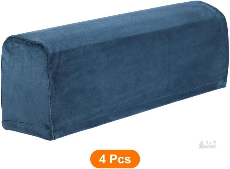 New uxcell 4 Pcs Sofa Armrest Covers Stretch Couch Armrest Cover for Chairs Sofas Couch Arm, Scratch-Resistant Sofa Arm Cover, Navy Blue