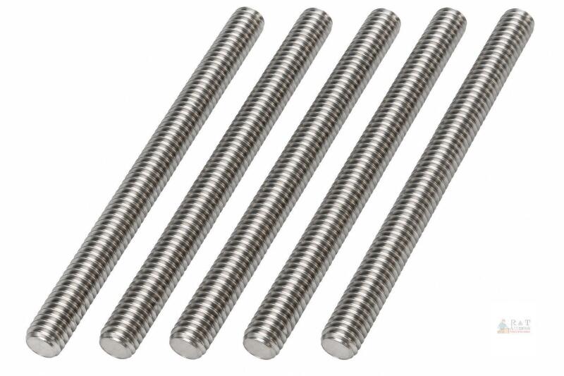 New PATIKIL 5/16"-18 UNC 304 Stainless Steel Fully Threaded Rod, 5 Pcs 3.5" Length Long Threaded Screw Right Hand Threads All Threaded Rod