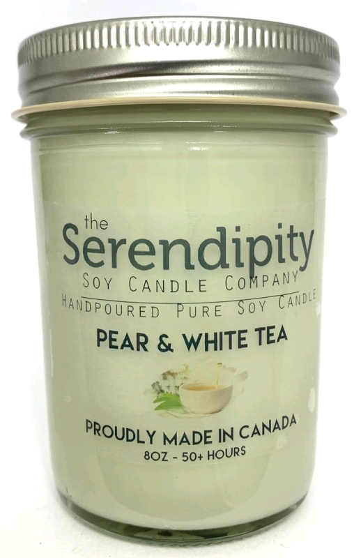 New Serendipity Pear & White Tea Soy Candle 8oz