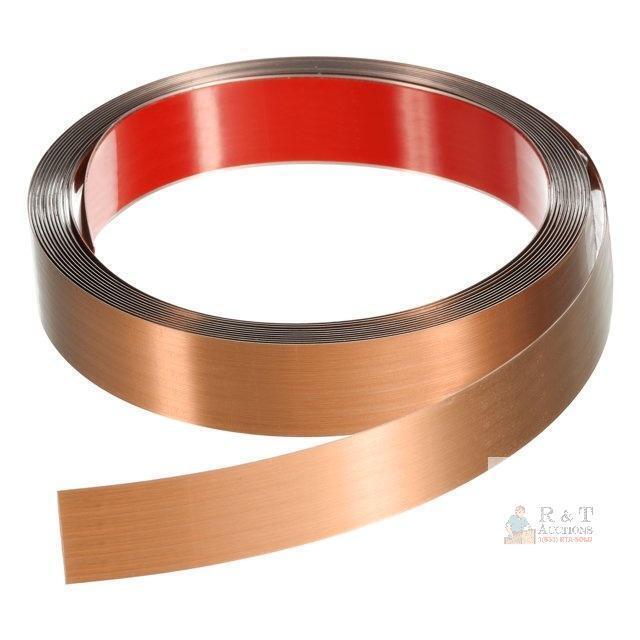 New Uxcell 16.4ft x 0.98" Wall Trim Self Adhesive Stainless Steel Brushed Finish Trim Rose Gold