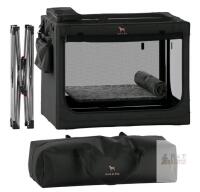 NEW Noah & Paw XL Collapsible Dog Crate, 36"x25"x23", Black, Stainless Steel Frame, 900D Oxford Fabric