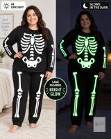 NEW Size XXXL GLOW in the DARK The Children's Place Pajama Set, Cotton, Skeleton, X-Large