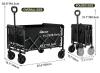 NEW InBrave Folding Utility Wagon, 380 lbs Capacity, Alloy Steel Frame, 600D Oxford Fabric, Black - 2