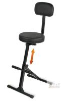 AS NEW STRICH SGT-30 Adjustable Guitar Stool with Backrest, Black, Foldable, Height 22&ndash;30.3 in