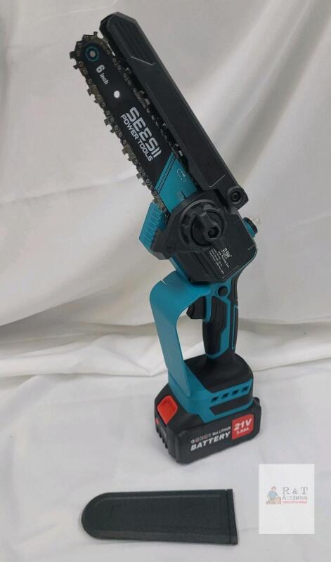 NEW SEESII P6 Plus Cordless 6" Pruning Saw, 21V 3.0Ah Li-ion, 600W Max Power, Chainsaw w/Bar Cover- READ DESC