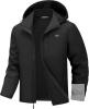 New Size Med WULFUL Men's Softshell Jacket Waterproof Lightweight Insulated Windbreaker Fleece Lined Rain Shell Jacket for Hiking Travel