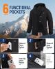New Size Med WULFUL Men's Softshell Jacket Waterproof Lightweight Insulated Windbreaker Fleece Lined Rain Shell Jacket for Hiking Travel - 2