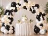 NEW White & Black Bow Balloon Arch Garland Kit &ndash; Party/Wedding D&eacute;co