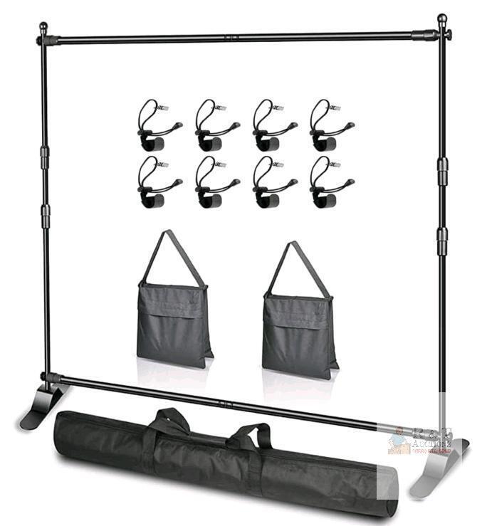 NEW EMART EM-DBS88 Adjustable 10x8ft Backdrop Stand Kit with Carrying Case