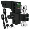 NEW Rhino USA Adjustable Trailer Hitch, 2in Receiver, 6in Drop/Rise, 2/2-5/16in Ball, 12,500lbs GTW
