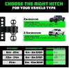 NEW Rhino USA Adjustable Trailer Hitch, 2in Receiver, 6in Drop/Rise, 2/2-5/16in Ball, 12,500lbs GTW - 3