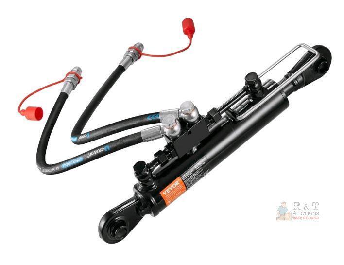 NEW VEVOR WCVC-50-30-210 Hydraulic Top Link Cylinder Cat 1 w/ Hoses and Check Valve