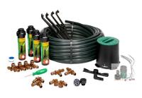 NEW Rain Bird 32HE 4-Head In-Ground Pop-Up Sprinkler Kit, 90 ft Tubing, Click-N-Go, Covers 3,000 sq ft