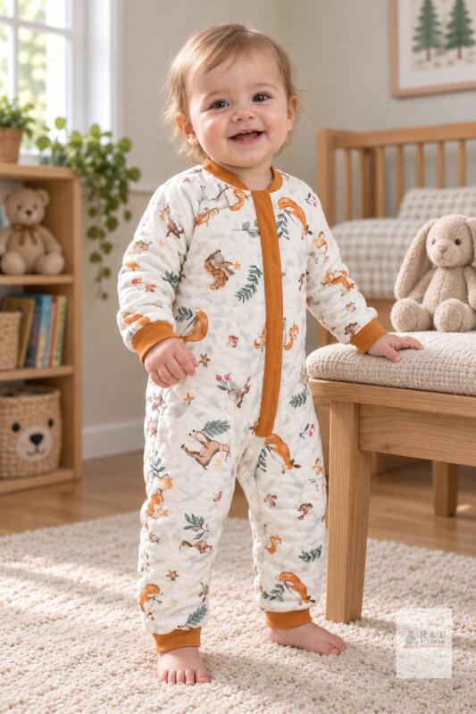 NEW Size 6-18 month LAT LEE AND TOWN Woodland Animal Toddler Sleep Sack - button legs for easy access