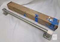 NEW Moen Stainless Steel Bathroom Grab Bar, Brushed Nickel Finish, Square Mounts, Wall Mounted