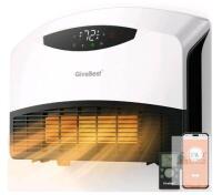 NEW GiveBest 1500W WiFi Electric Heater with Remote, Thermostat, and Dual Mounting Options