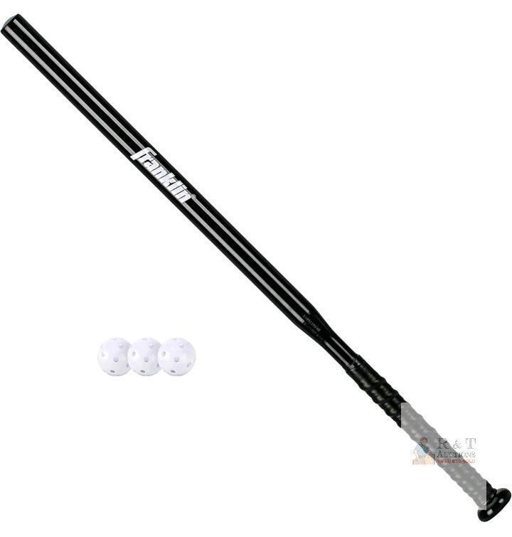 NEW Franklin MLB Thin Bat Trainer, 30" Aluminum, 12oz, 1 1/8" Barrel, 3 Training Balls, Model 19058X