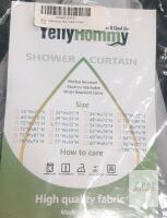 NEW YellyHommy Gray Water-Repellent Shower Curtain, 72" x 72", Machine Washable