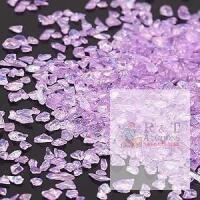 New Irregular Crushed Glass Chips Sprinkles, 100g Metallic Chunky Glitter Stones for Nail Art, Resin Mold Filler, DIY Crafts, Vase Filler, Jewelry Making (Light Purple AB)