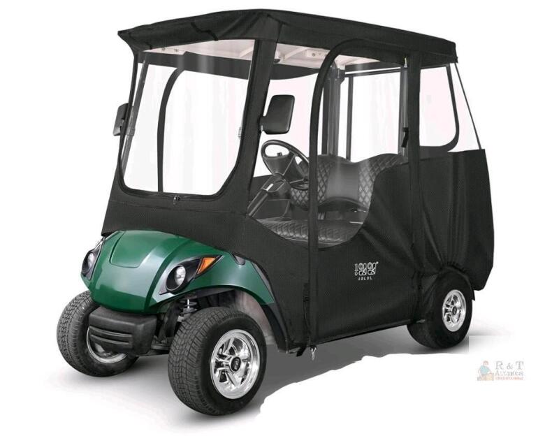 10L0L Universal 4-Passenger Golf Cart Enclosure, Black,