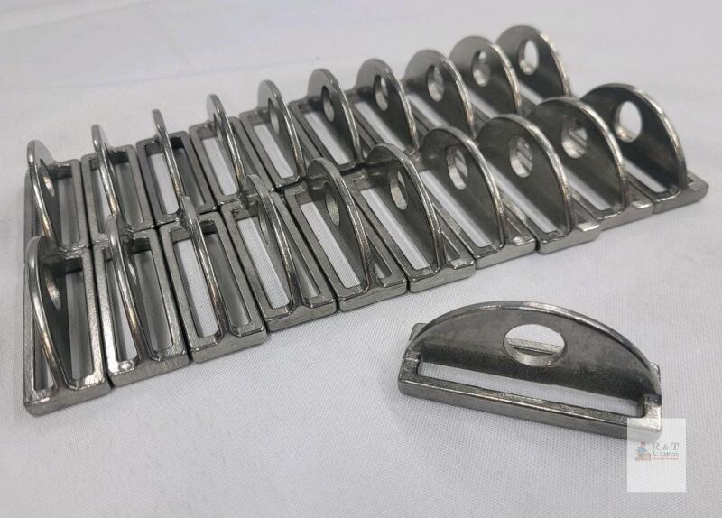 Stainless Steel Strap/Webbing Guides, Approx. 2.25" x 1.2" x 0.5", 21 Pieces