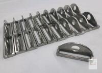 Stainless Steel Strap/Webbing Guides, Approx. 2.25" x 1.2" x 0.5", 21 Pieces