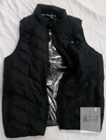 NEW XL Vest, Black, Polyester Shell with Reflective Lining, Zipper Closure,