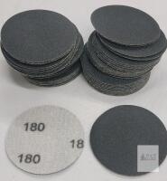 2-Inch 180 Grit Hook and Loop Sanding Discs, 50 Pieces, Aluminum Oxide
