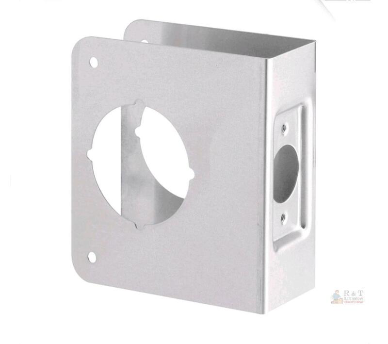 New Prime-Line MP10852 Door Reinforcer, Stainless Steel, 3-7/8" x 4-1/2", 2-1/8" Bore