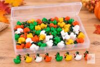 NEW 48-Piece Mini Resin Duck Figurine Set with Storage Case &ndash; Assorted Colours, Crafts & Miniature D&eacute;cor