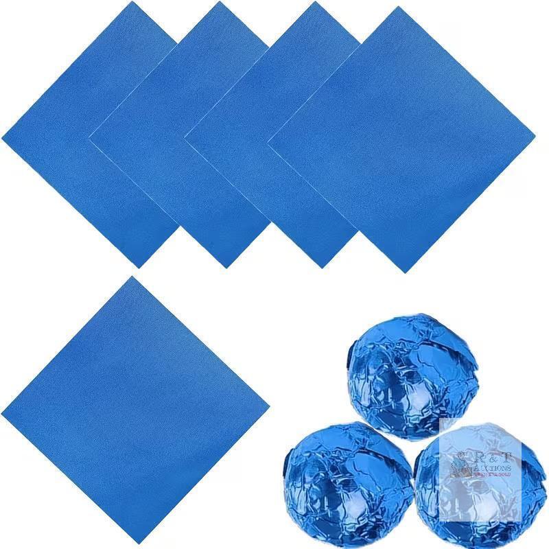 100pcs Candy Wrappers Foil 4" X 4" Square Chocolate Wrappers, Aluminum New 100 Foil Candy Wrappers for Homemade Candy, Individual Chocolate Packaging