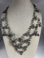 Patricia David signed Brutalisy Pewter Necklace