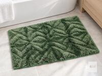 Leaintexbazh 20"x32" Hunter Green Microfiber Bath Mat with TPR Backing