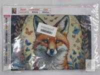 Diamond Painting Kit WX3536 &ndash; Fox Design, Full Drill, 30x40 cm Canvas