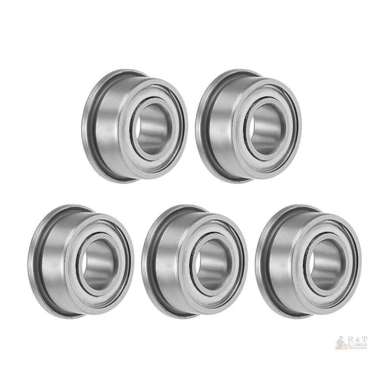 New uxcell F685ZZ Flange Ball Bearing 5x11x5mm Shielded Chrome Bearings 5pc