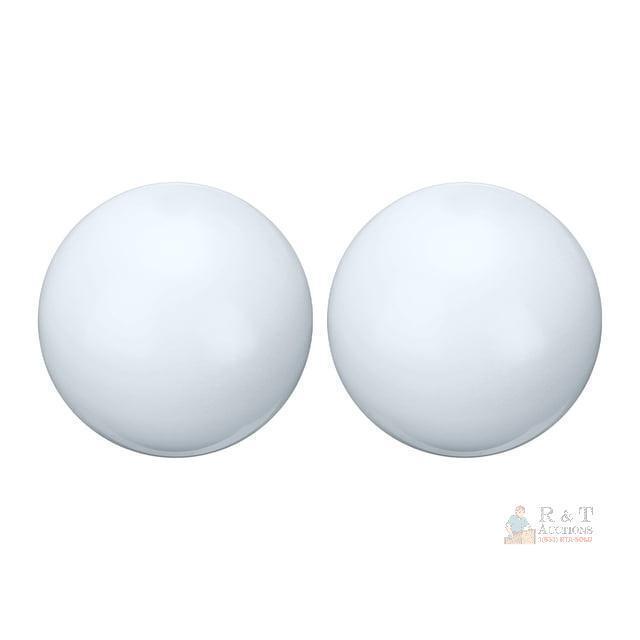 2 Packs Gazing Globe Decor Ball, 1.65 Inch 42mm Polished Hollow Ball, Bright White