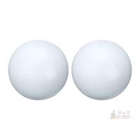 2 Packs Gazing Globe Decor Ball, 1.65 Inch 42mm Polished Hollow Ball, Bright White